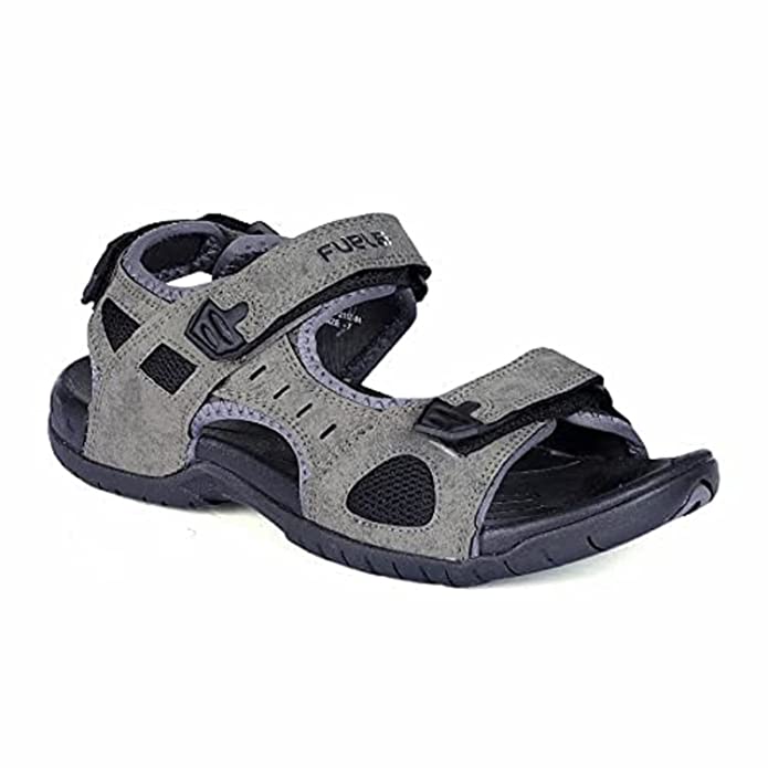 FUEL Velcro Men's Sandals for Dailywear | Lightweight, Soft, Flexible & Breathable, Casual Male Footwear | Comfortable Gents Stylish Flat Sandals