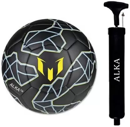 ALKA BLACK MESSI FOOTBALL COMBO WITH PUMP Football Kit