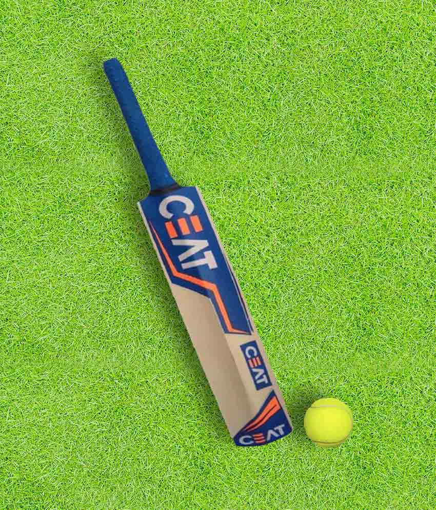 Ceat Full Size Popular Willow - Cricket Bat For Hard Tennis Ball With 1 Tennis Ball