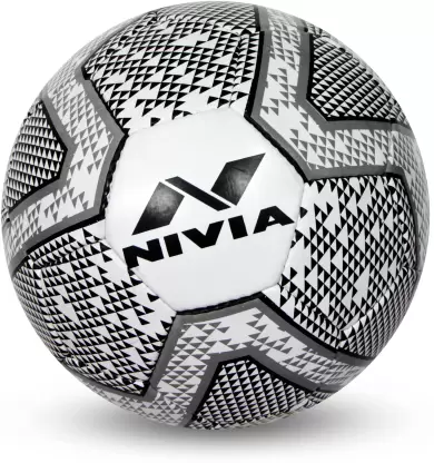 NIVIA Black & White Football - Size: 5  (Pack of 1, White, Black)