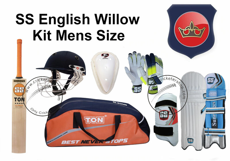 SS Mid Price Range Complete Batsman Cricket Kit Package With English Willow Bat