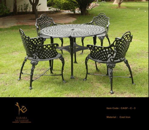 Vintage Cast Aluminum Outdoor Garden Chair Set